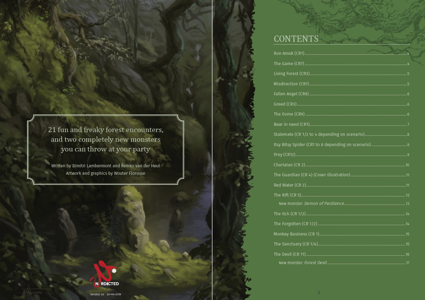 21 Freaky Forest Encounters Table of Contents